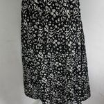 Earth Song Black White Print Cotton Summer Dress Size M Photo 2