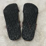 Birki’s Red Metallic Croc Embossed Strappy Slide Sandals Size 9 Photo 3