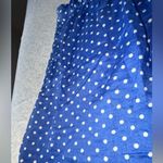 J.Crew Blue & White 100% Linen polka dot high-waisted lined skirt SIZE 8 Photo 4
