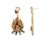 NIP Packed Party Goldtone Fireside Chat Earrings, Female, 1 Pair Photo 1