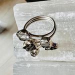 Natural Herkimer Diamond & Meteorite Campo Del Cielo Sterling Ring Silver Photo 6