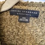 Sanctuary Social Standard by Olive Green Cardigan Sweater M Boucle Cropped Cozy Photo 3