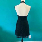 ASTR ⭐️  black lace mini dress in size small Photo 3