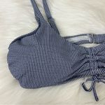 Kona Sol Navy White Gingham Bikini Top Size XL Photo 1