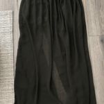 Boutique Olive Dark Green Seahorse Halter Maxi Dress Beach Long Lined Slit Open Leg Small Photo 8