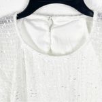 Lulus  Sincere Sweetness White Textured Open Back Front Slit Midi Dress Medium Photo 10