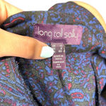 Long‎ Tall Sally Paisley Printed Tapered Pants Blue Black Size US 8 Photo 6