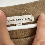 Good American  Brown Oversized Sweatshirt Womens 2X Crew Neck Closet Staple Cozy Photo 3