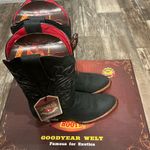 Los Altos Women’s Leather Black Western Cowboy Boots Size 7 Photo 2