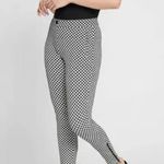 Betabrand Medium Long Skinny Leg Pencil Dress Pants Yoga Catstooth Black White Photo 0