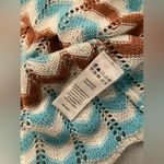 C&C California NWT  Size M Blue Orange Crochet Cotton Thin Strap Mini Dress Photo 9