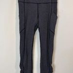 Lululemon  Speed Tight IV Giant Herringbone Black Heathered Leggings Size 10 Photo 2