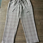 Joe Benbasset Joe B Women's Black‎ Red Plaid  Paper Waist Ankle Dress Pants  Size Medium Photo 0