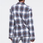 SKIMS  UNISEX‎ FLANNEL SLEEP SHIRT IN MULTI PLAID XS Photo 4