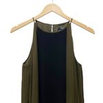 Madewell Shiftpleat Dress Black & Olive Green Accordion Pleated Midi Size 4 | XS Photo 5