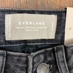 Everlane  The Curvy 90s Cheeky Straight High Rise Button Fly Black Crop Jeans Photo 2