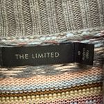 The Limited  Sweater Vest Womens S Tan Pink Fair Isle Open Front Belted Cardigan Photo 8