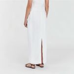 DISSH Roberts line maxi skirt white 100% linen size 4 Photo 1