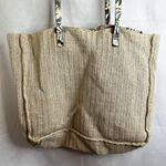Victoria's Secret Tan Woven Rattan Straw Beach Tote Photo 1