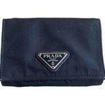 Prada  Women’s Nylon Tessuto Mini Wallet Black Iconic Y2K‎ Multi-compartment Photo 0