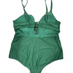 Modcloth NWOT  One Piece Swimsuit V-Neck Green 2X Plus Photo 1
