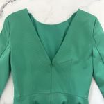 J.Crew  sheath dress with tulle hem Sz 00 Kelly green lady like Modest Retro Photo 5