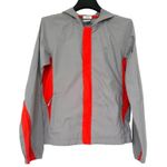 Old Navy Gray Orange windbreaker with hoodie and pockets size XSmall Photo 7