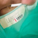 LAPOINTE Metallic Mint Green Halter Neckline Backless Satin Gown Dress Size 4 Photo 9