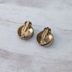 Vintage Clip On Earrings Cream, Red, Navy Blue Photo 7