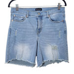 Nanette Lepore  Belle High-Rise Light Wash Denim Shorts Size 8 Photo 0