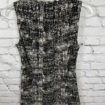 Banana Republic Women’s Sleeveless Ruffle Collar Shell Shirt Black & Tan M Photo 1