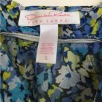 Oscar de la Renta Women's Dress, Blue Floral, Size S Photo 2