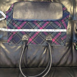 Talbots  Plaid Wool Blend Leather Trim Handbag Purse NWOT Photo 8