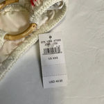 Aerie  Crocheted bikini bottoms  NWT Cream and orange/red stripes Size XXS Photo 2