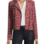 Joie  Silk Floral Moto Bomber Jacket – Size M Photo 0