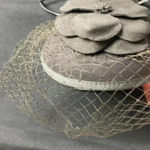 CHEVEUX DESIGN BY CC WOMENS BLACK HAT WITH HEAD BAND NETTING AND FELT FLOWER Photo 10