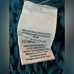 Free People On The Fringe Open Knit Sweater Size M Green Photo 9
