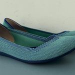 Rothy's Rothy’s The Point Aquamarine Blue Green Washable Knit Retired Ballet Flats Photo 1