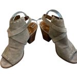 Frye Donna Suede Ash Slingback Block Heel Sandal, Sz 10 Photo 3