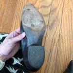 Dan Post Vintage  Black Suede White Stitching Cowboy Western Boots Size 6M Photo 8