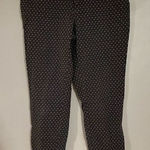 Faded Glory  The Parker Pants Black Polka Dot Slim Straight Fit Stretch 8 Photo 0