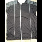 WRAP London Gray‎ Cotton TShirt Dress Size 14 Embroidered Shoulder Gray Photo 3