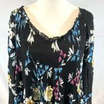 Avenue  long sleeve black floral stretch pleated dress size 22/24 Photo 1