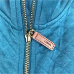 L.L.Bean Quilted Full Zip Sweatshirt Women M Teal Cozy Outdoor Everyday Travel Photo 7