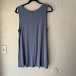 LOGO Layers Tank Top Womens Large Blue Sleeveless Rayon Spandex Tunic Stretchy Photo 7