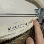 Alice + Olivia Elana Sequin Beaded Gold Embellished Mini Skirt Size 8 Photo 7