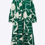 ZARA Green Geometric Print Maxi Dress XS Photo 0