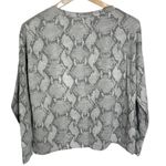 Banana Republic Factory Crewneck Long Sleeve Gray White Snakeskin tee size M Size M Photo 1