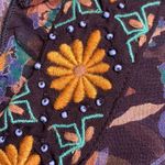 Anthropologie Meadow Rue Strasser floral embroidered peasant top S Photo 11