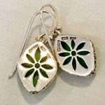 BARSE Green Turquoise Sterling Silver Filigree Teardrop Drop Earrings Photo 5